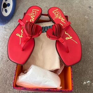 Tory Burch heart sandal nappa leather